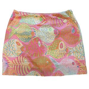 NWT Sydney Elizabeth Tilly Skort Fish Lips Funny Fish Pockets Preppy Siz…